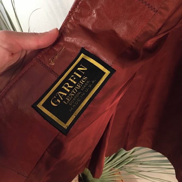 Vintage leather jacket winged collar camel brown - Picture 9 of 11